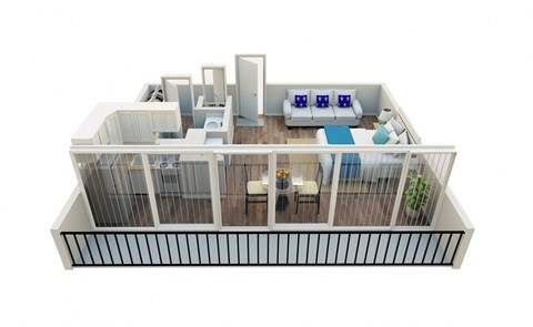 Floor plan for studio, 1 bath, 450 sqft